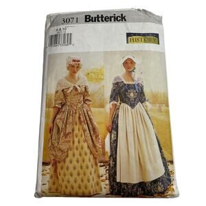 Butterick Pattern 3071 American Colonial Dress Costume 6 8 10 UNCUT Cosplay